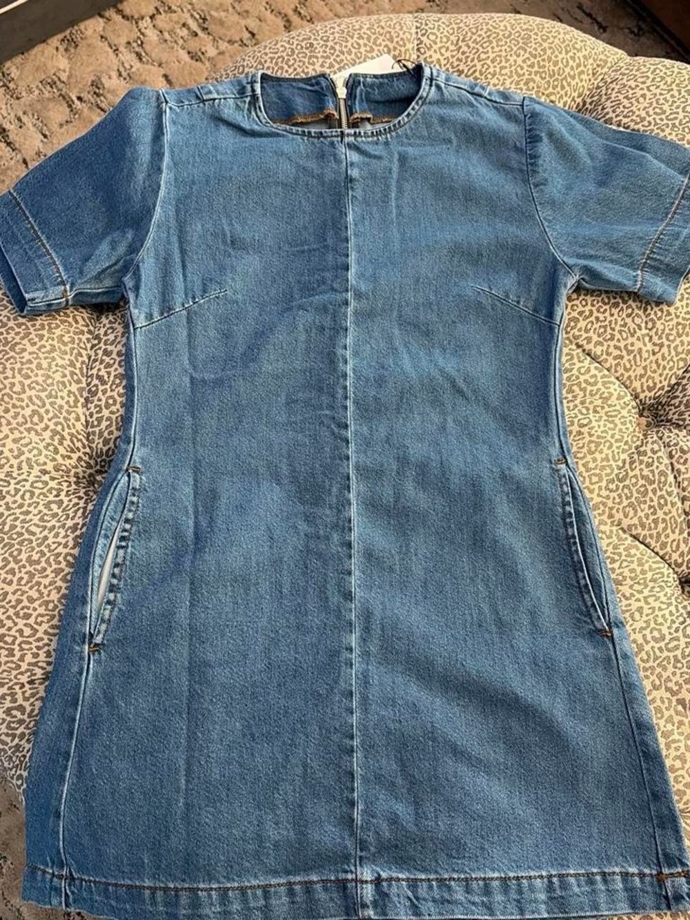 Primark Blue Denim Short Sleeve Shift Dress
